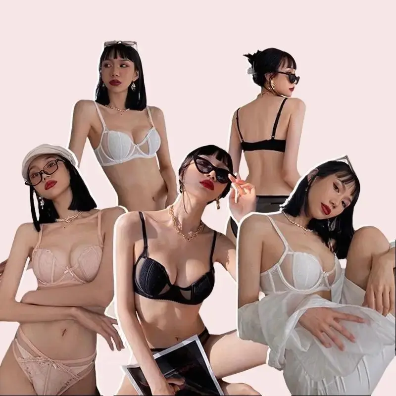 ชุดชั้นในสไตล์ บรา Sexy เสื้อในเสริมโครงเหล็ก ฟองน้ำบาง งานผ้าซีทรูแต่งลูกไม้ งานสวยพรีเมี่ยมมากๆจ้า ***เสื้อในและกางเกงในขายแยกกัน*** ผู้หญิง Clothing ซับใน Women Lady Bra ผ้าลูกไม้