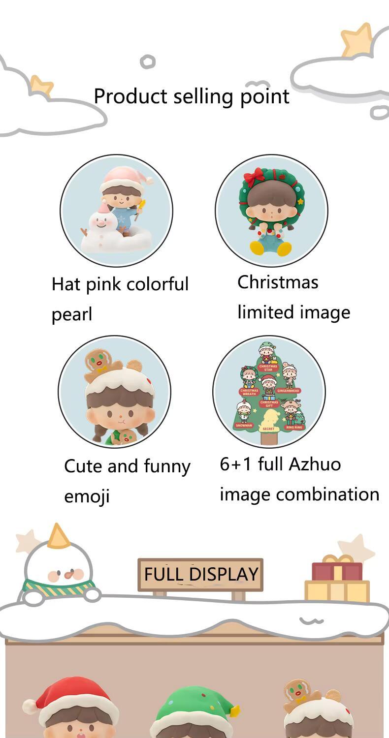 Product Introduction of King Zhuo Christmas Dream for You Series Bd Toys Surprise Kawaii Mystery Box Cute Desktop Ornaments Christmas Gift 23