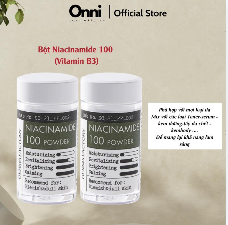 D12_Bột Niacinamide 100 Dưỡng Sáng -Derma Factory