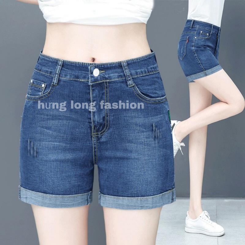 Quần Short Jean Nữ Quần Bò Đùi Nữ Co Giãn 4 Chiều Lưng Cao Hàng Công Ty Thiết Kế