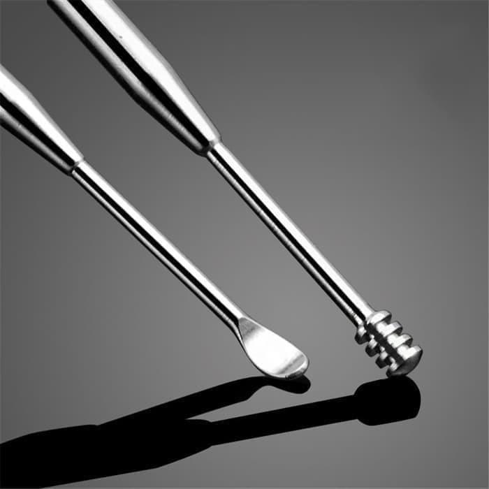 Korek Kuping 5 in 1 alat pembersih telinga Dewasa membersihkan kotoran ear cleaner anti karat aman 6