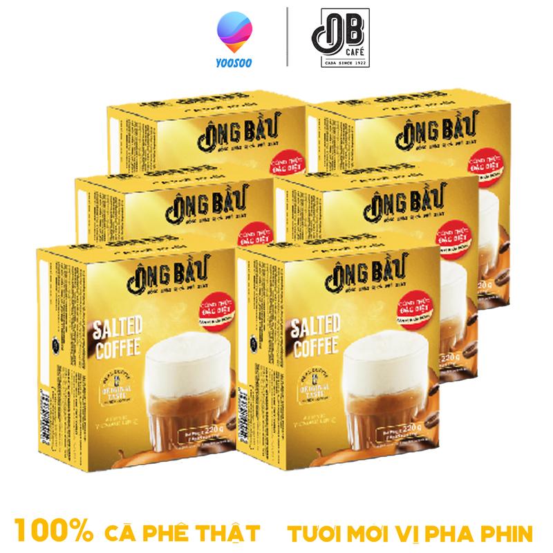 Combo 06 Hộp 240G 60 Gói 24G - 06 Hộp 255G 90 Gói 17G Cà Phê Sữa Đá Tươi Mới - 06 Hộp 220G 60 Gói 22G Cafe Muối Ông Bầu - NUTIFOOD - YOOSOO MALL Coffee Cafe Socola