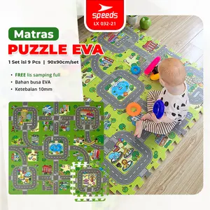 SPEEDS Evamat Motif 30x30x1cm Eva Mat Bergambar Matras Empuk Puzzle Edukasi Mainan Sensory Play Anak 034-21