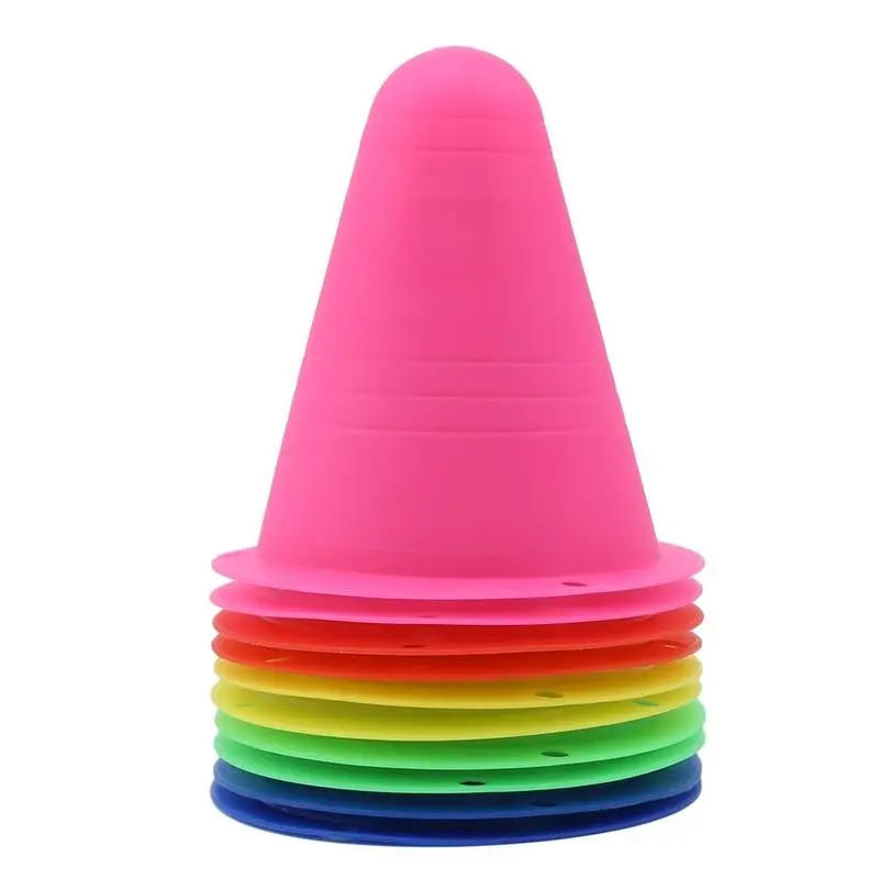 [Feeling Youth] 10 Pcs Skating Skateboard Mark CupSoccer Football Rugby Speed Training Equipment Space Marker Cones Slalom Roller Skate Pile Cu