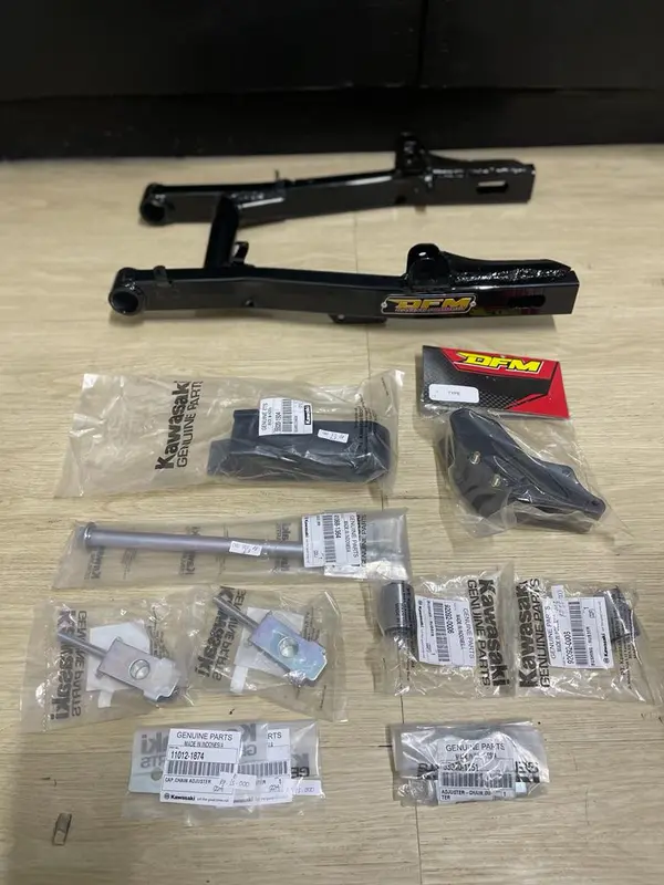 swing arm gtx mod kaze DFM fullset part original kawasaki arem kaze arm trail grasstrack bebek standar bebek modif 1