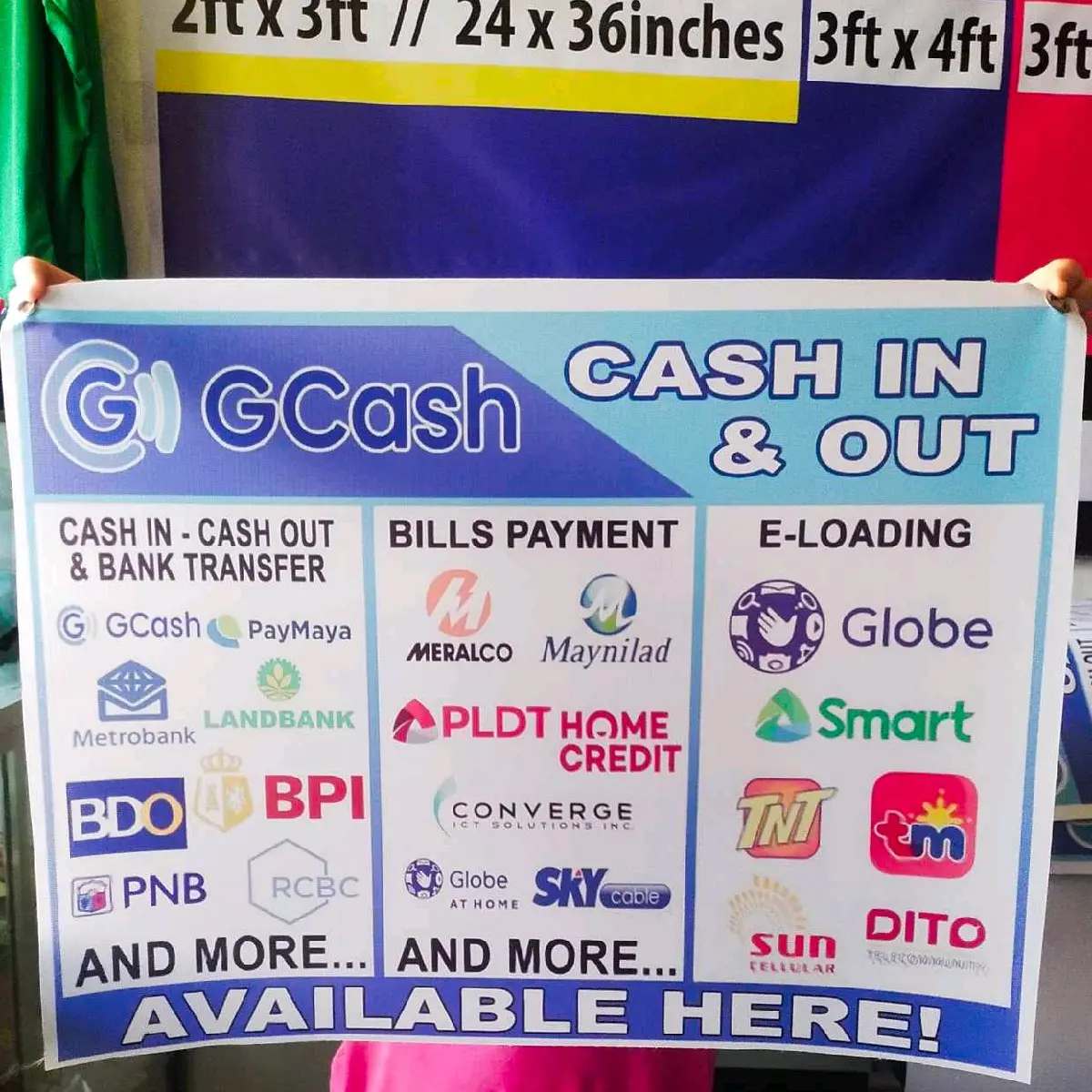 Tarpaulin Gcash Paybills pahiga
