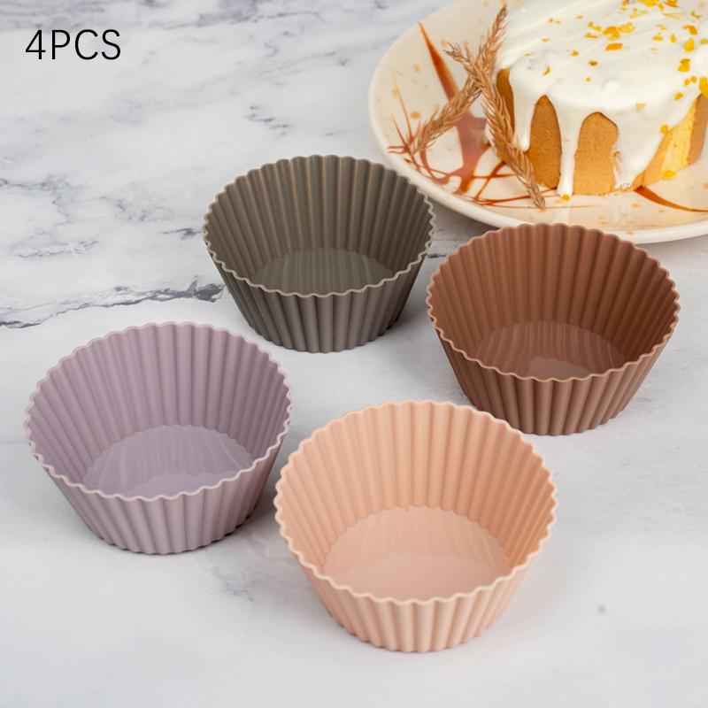Product Introduction of 4/8/12pcs Muffin Silicone Cup Liners Cupcake Mold High Temperature Resistant Reusable Baking Wedding Birthday Party Decorations 24