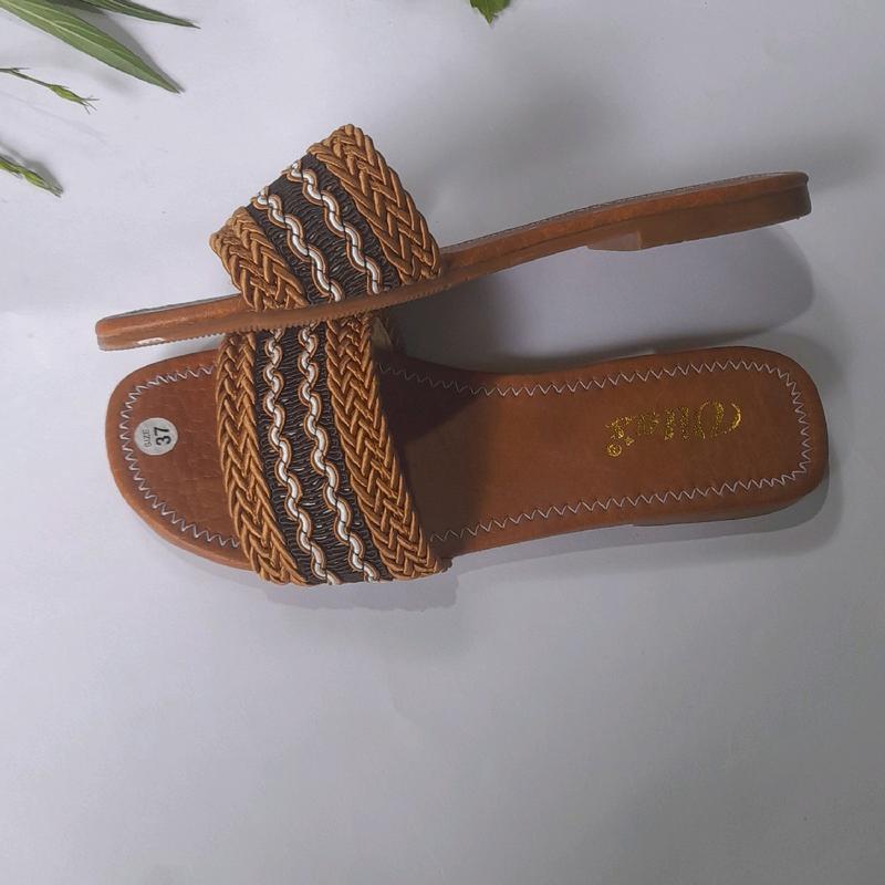 Dép lê Nữ Đế thấp ( 1cm ) Dép Lưới Nữ Hoa văn Thổ cẩm .Mã số LT 6