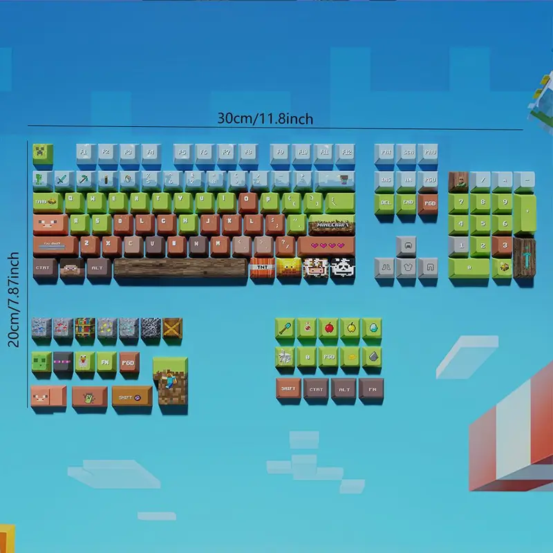 Keycap, 130 Key Keycap, Keyboard Keycap for 6.25u Space Keyboard 61 68 75 87 98 99 100 104 108 1