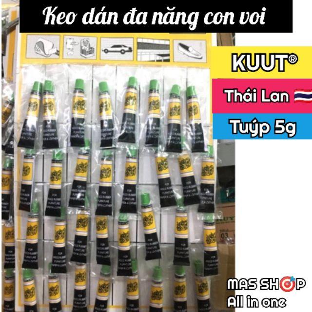 [Tuýp 10g] Keo dán con voi Kuut dán giày dép, gỗ, nhựa, cao su và ron xe