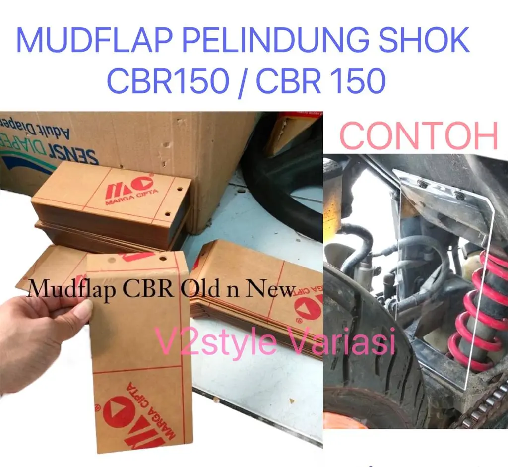 MUDFLAP CBR150 R / MIKA KACA AKRILIK PELINDUNG LUMPUR MOTOR YAMAHA CBR 150R 150 R / COVER SHOCK SPAKBOR BELAKANG MOTOR HONDA  CBR150R NEW OLD