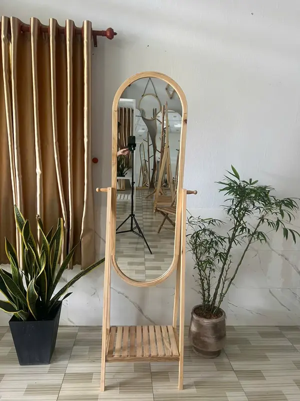 Gương Soi Toàn Thân Phối Kệ - Gương trang trí 8