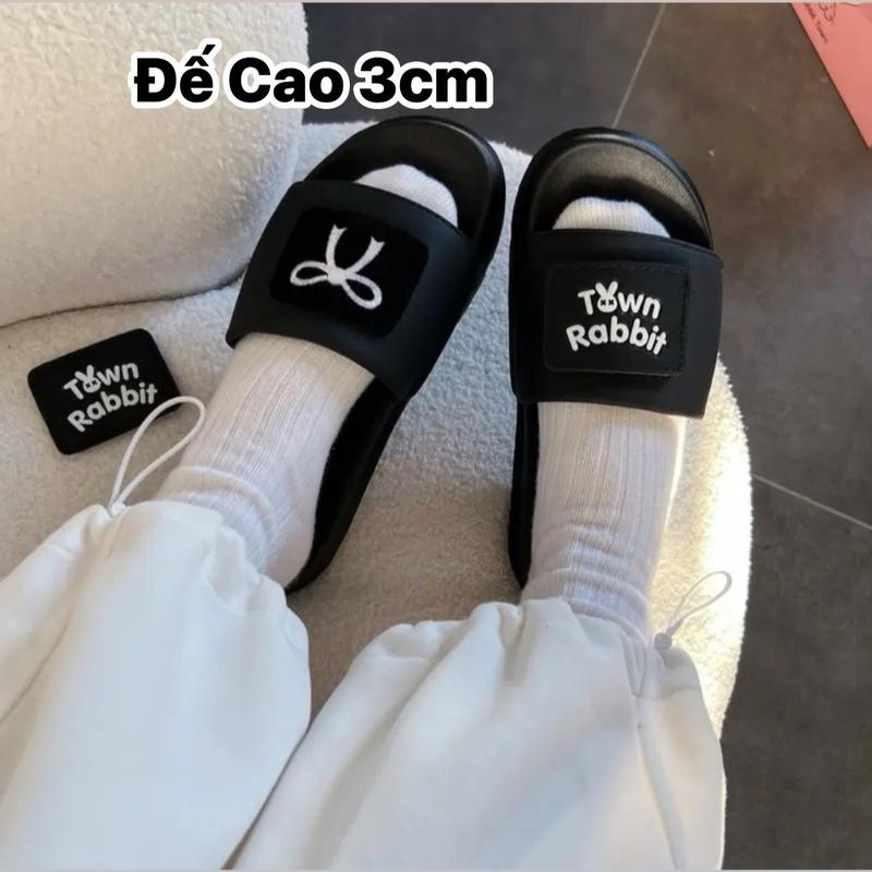 [ĐẾ CAO 3CM] Dép NƠ Thỏ RABBIT 3 PHONG CÁCH HÀN QUỐC DỄ THƯƠNG CÓ 2 MÀU SIÊU CUTE PHÔ MAI QUE Nữ DéP Slipper dép  rabbit mini bags Women