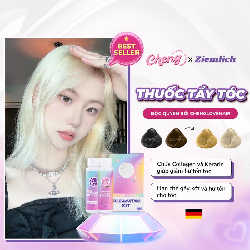 Thuốc Tẩy Tóc ZIEMLICH Bleaching Powder Collagen & Keratin Tẩy Cực Êm Lên Cực Chuẩn | Chenglovehair Chenglovehairs
