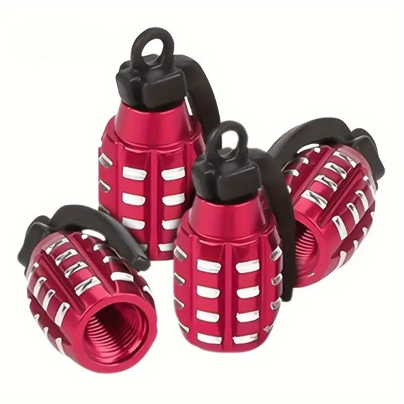 Car Tire Valve Stem Cap, 4pcs Aluminum Alloy Car Tire Valve Stem Cover, Universal Car Air Cap Cover, Car Accessories for Truck Bicycle Motorcycle 0