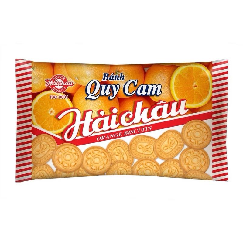 Bánh Quy Cam Hải Châu 130g - Combo 10 Gói Chua, Snack