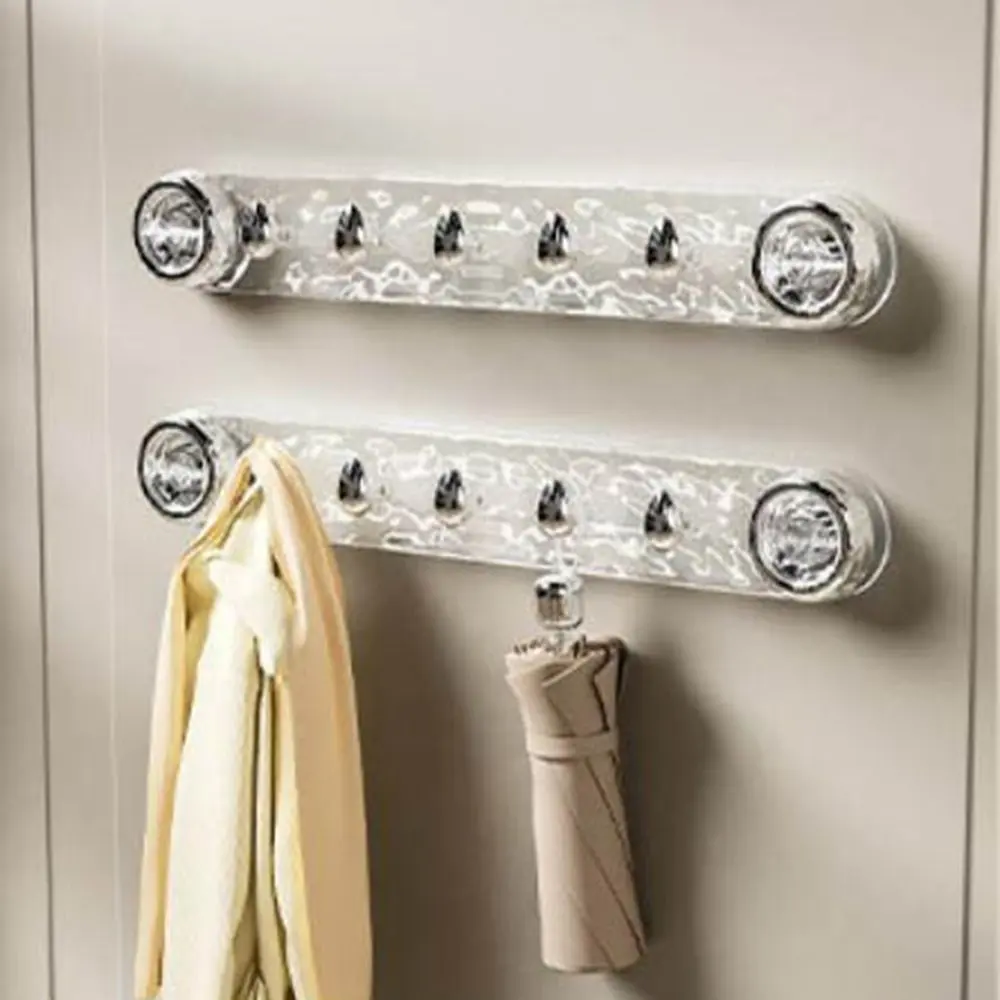 Practical Plastic Rotating Suction Cup Row Hook Wall Mounted Punch-Free Shower Towel Holder Seamless Removable Coat Hanger Kitchen