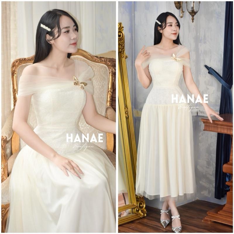 [HANAE] Đầm Đi Tiệc Trễ Vai Kèm Tag 0