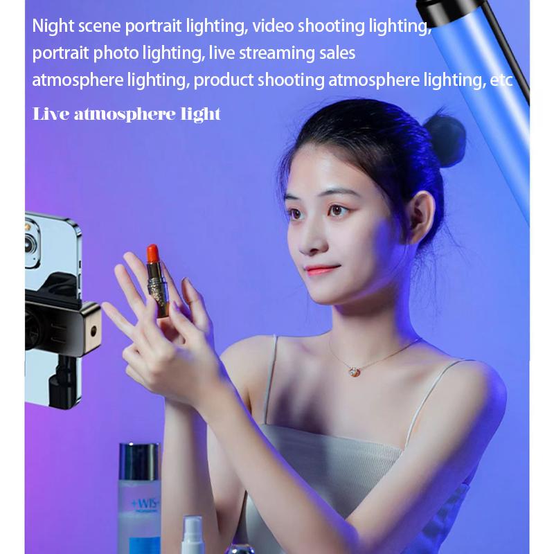 Product Introduction of 50CM Handheld LED Video Light Stick With Baffle Portable Dimmable Bi-Color 3000K~6000K Photography Light Kit 33