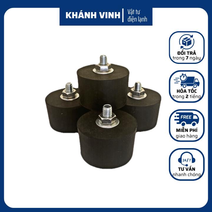 Combo 4 chân đế chống rung cục nóng điều hoà, cao su chống rung máy lạnh - size thấp, chân cao su chống rung dàn nóng máy lạnh