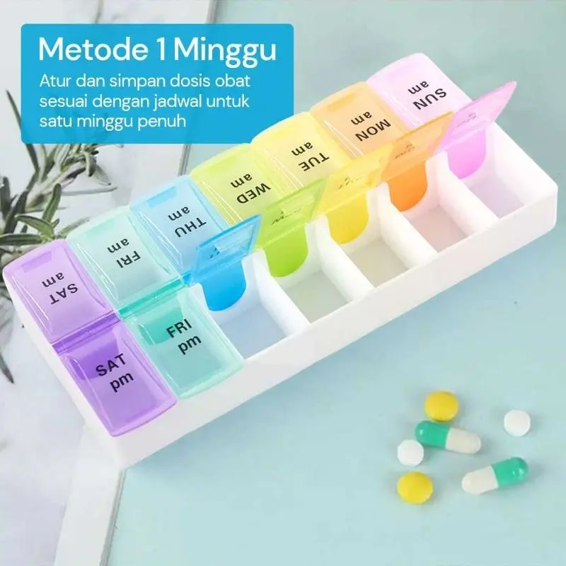 Pill box 14 kotak obat harian - Besar 0