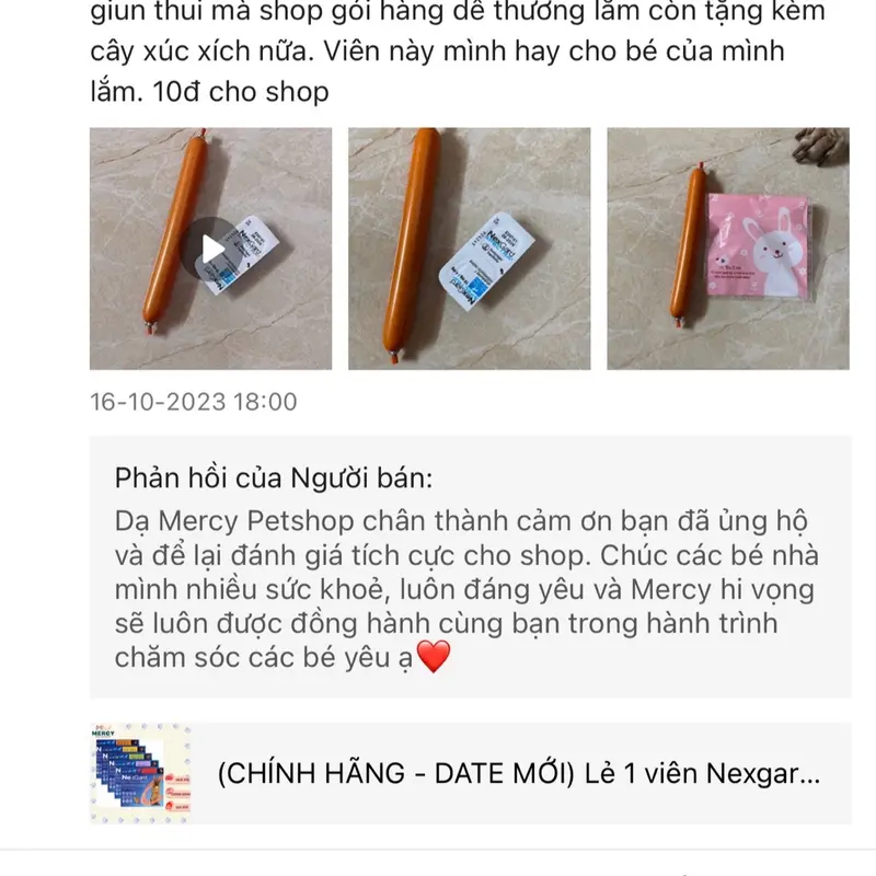 (Chính hãng Date mới) Lẻ 1 Viên Nexgard phòng và trị ve rận bọ chét ghẻ xà mâu cho Chó vị thịt bò thơm ngon 7