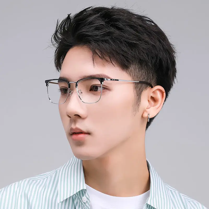 Mắt kính chống tia bức xạ gọng chữ nhật thời trang Hàn Quốc dành cho nam k77 Kính Mắt