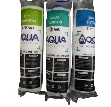 Bộ 3 lõi lọc nước AQUA 1,2,3 dùng cho máy lọc nước