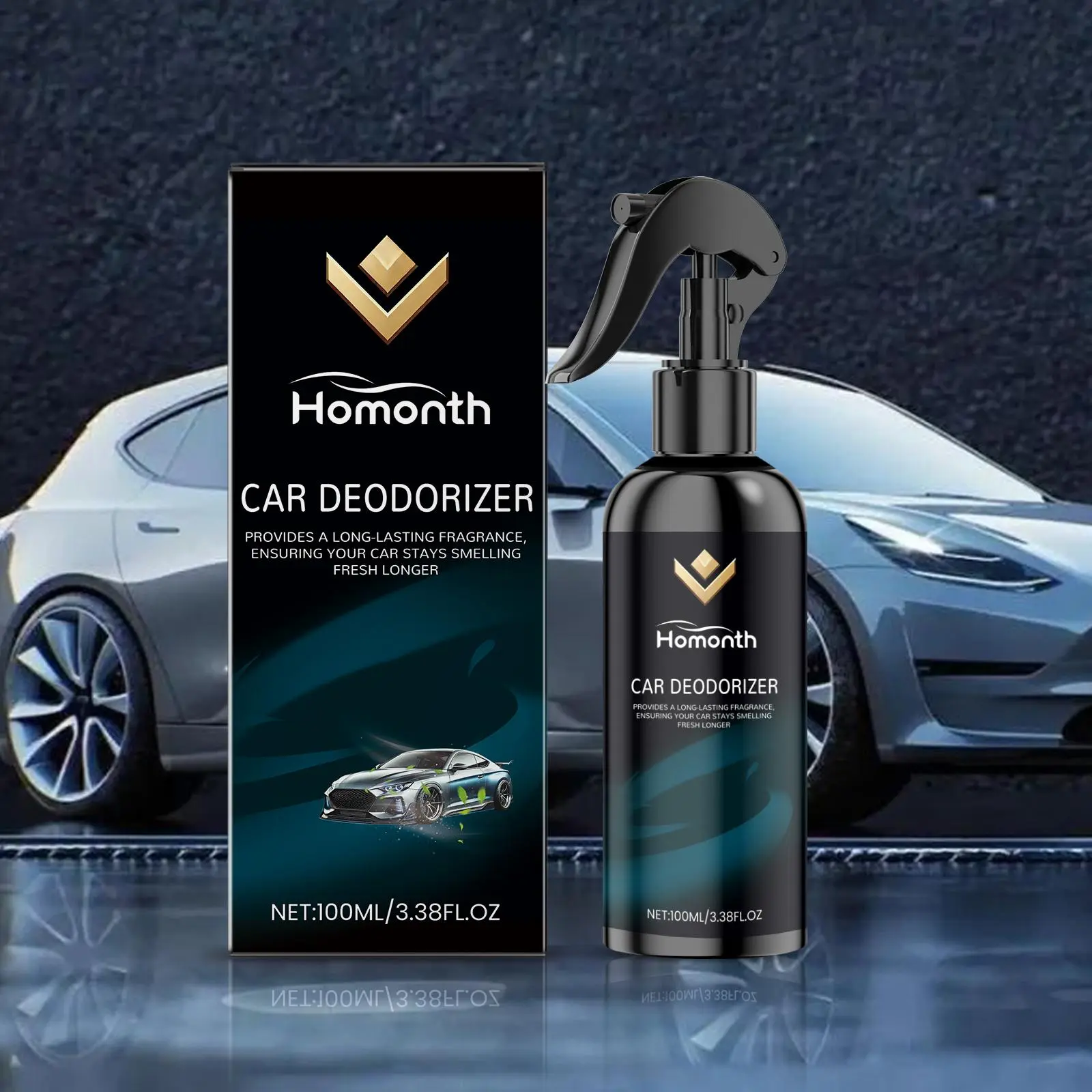 Car Deodorizer, Car Odor Remover, 1/2 Counts Long Lasting Car Air Freshener, Multipurpose Car Interior Deodorant, Home Fragrance for Car, Car Care Product