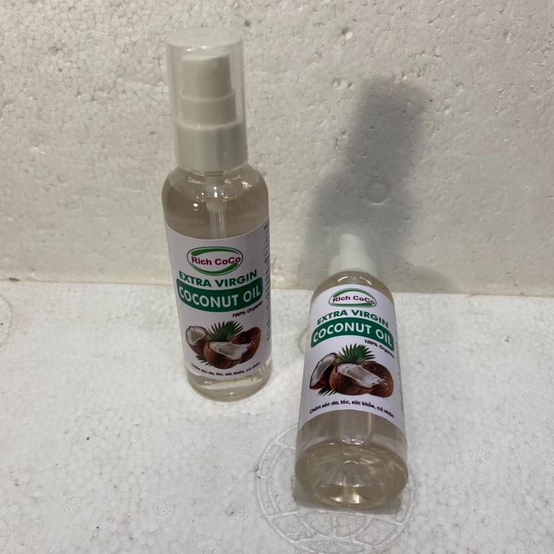 DẦU DỪA HỮU CƠ ÉP LẠNH - RICH COCO – EXTRA VIRGIN COCONUT OIL – CHAI 100ml 2