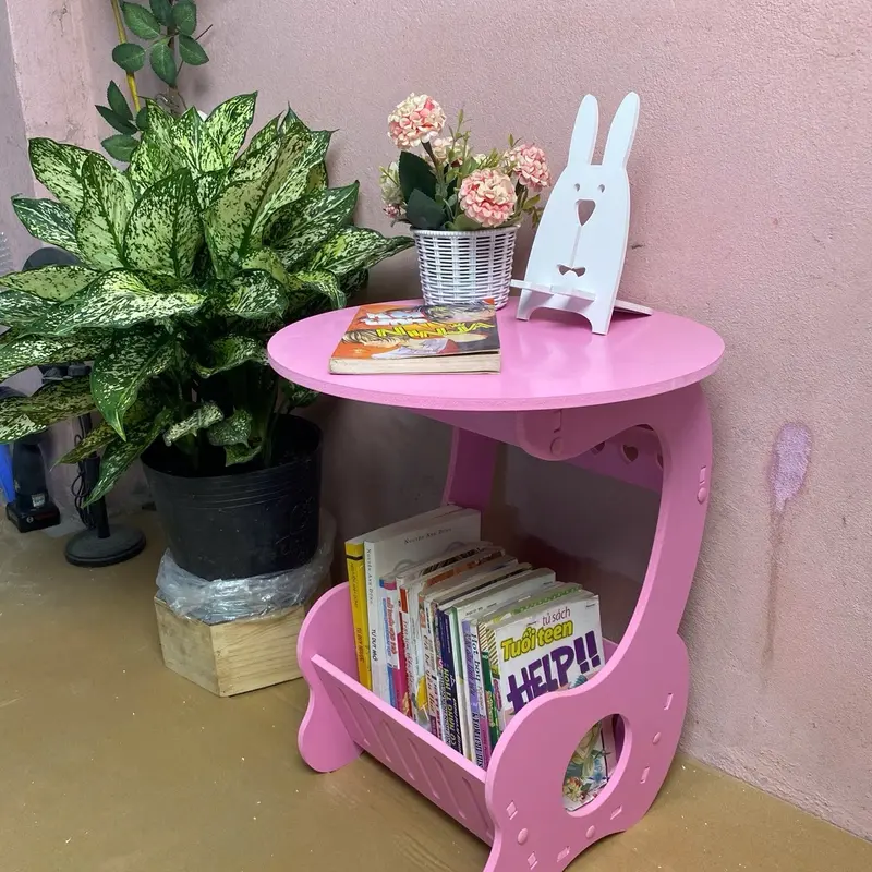 ￼Bàn Trà Mini Decor Trang Trí Phong Cách Hàn Quốc, Kệ Tab Đầu Giường Chống Nước Vietnam Có ngăn kéo 3