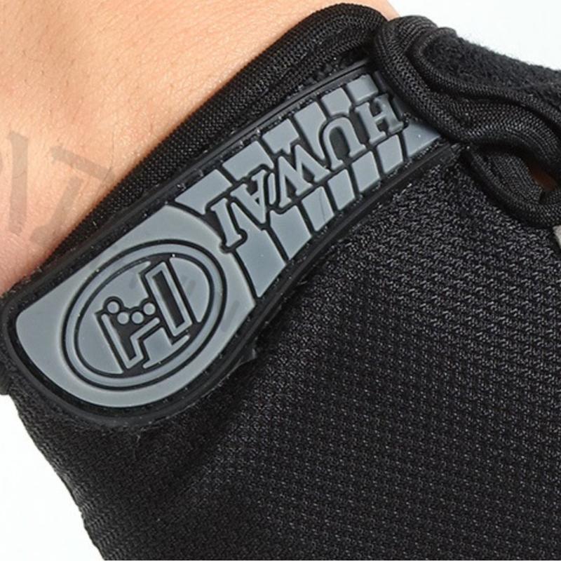 Găng Tay Tập Gym Huwai Hở Ngón Chất Liệu Da Lộn - Bao Tay Tập Tạ - Lái Xe - Phượt - Leo Núi - Đi Xe Đạp 8