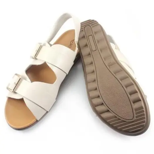 Le Bianca AMR 21-02 Sepatu Sandal Gesper Wanita Double hitam sendal Black Putih Perempuan Cewek Sendal Daily use Looks Aesthetic Nyaman Empuk SlipOn