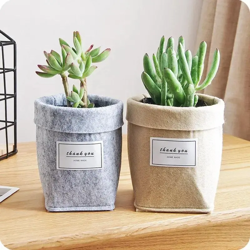 Creative Home Simple Fleshy Felt Desktop Flowerpot