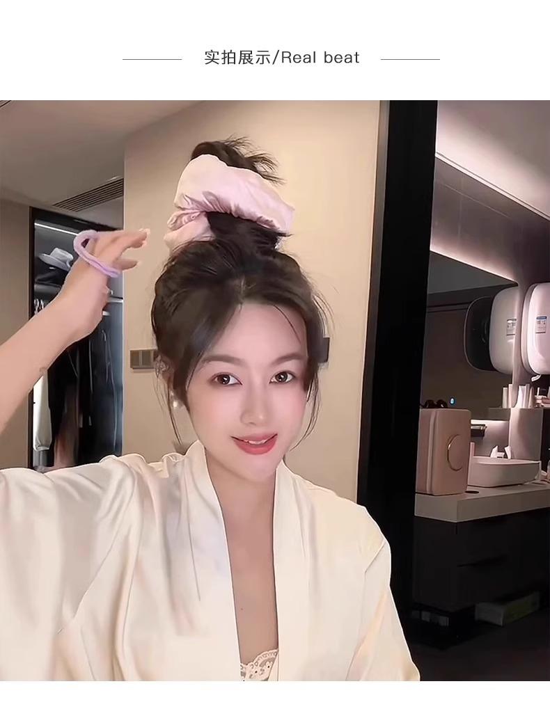 Product Introduction of Silk Soft Pillow Scrunchie for Women, Sleep Hair Accessory, Hair Tie, High-Grade Loose Hair Band, Hair Care Hair Rope 3