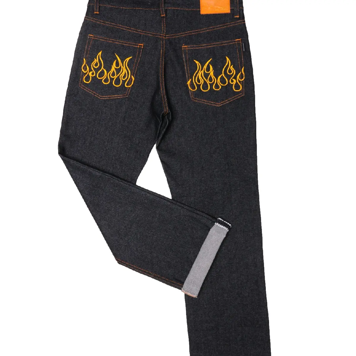 denim selvedge blue black 13oz Polos Celana