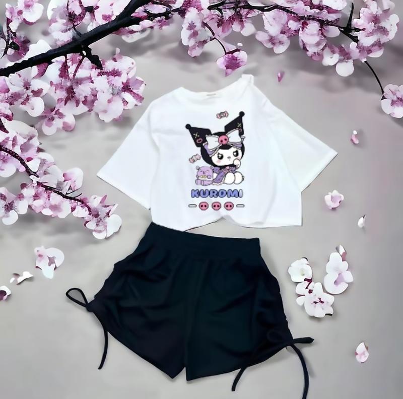 Bộ Set Quần Áo Hè Cho Bé Gái 10-36kg KOROMI Cộc Tay Chất Vải Mềm Mát Phong Cách Dễ Thương Năng Động Thấm Hút Mồ Hôi