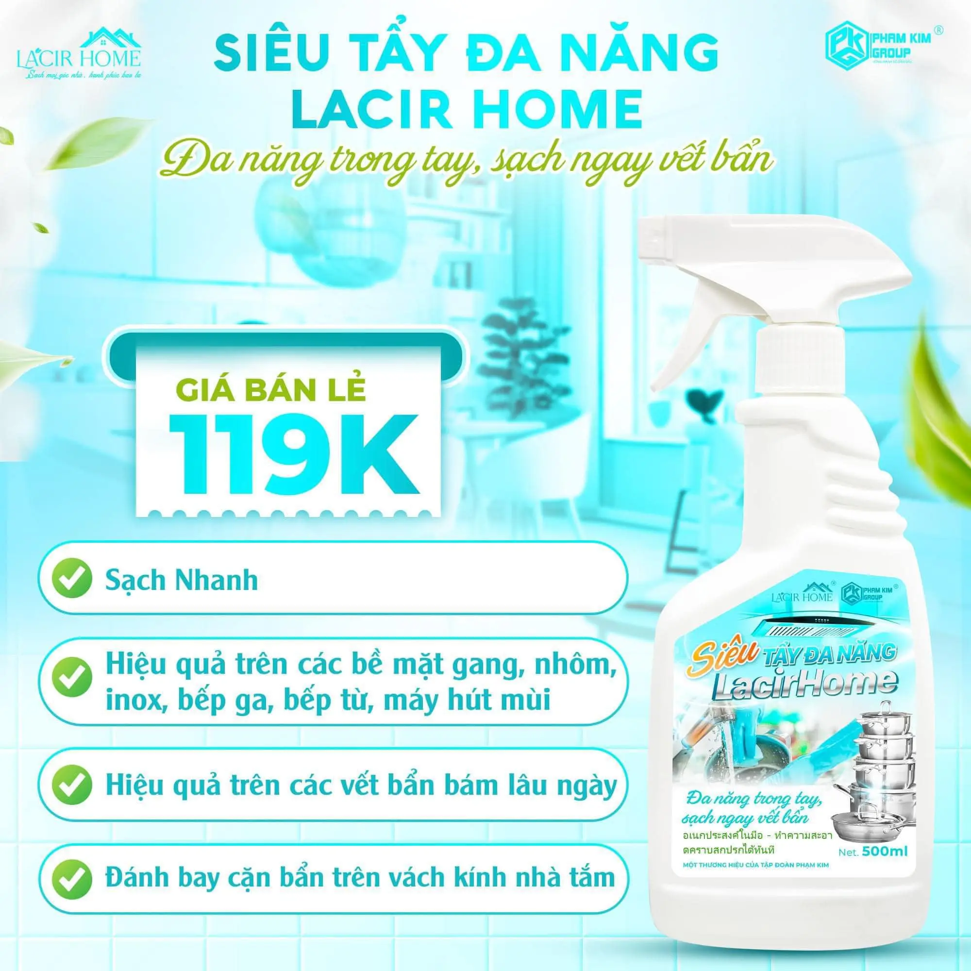 SIÊU TẨY ĐA NĂNG LACIR HOME DR LACIR