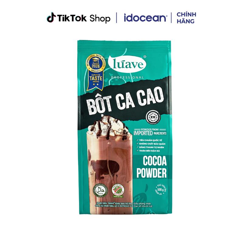 Bột Cacao LÚAVE 500g (Bột Ca cao hương vị đắng béo tự nhiên, đậm đà, có thể dùng pha chế nhiều thức uống, làm bánh, kem)