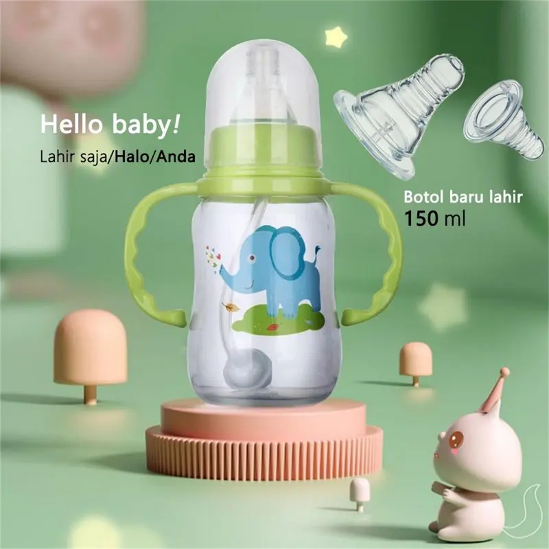 150ml Dot Nipple Standard Bottle Susu FREE Botol Dot Sillicone Nipple Botol Susu Bayi Assorted Standard XM-002 Accessories Minum 3