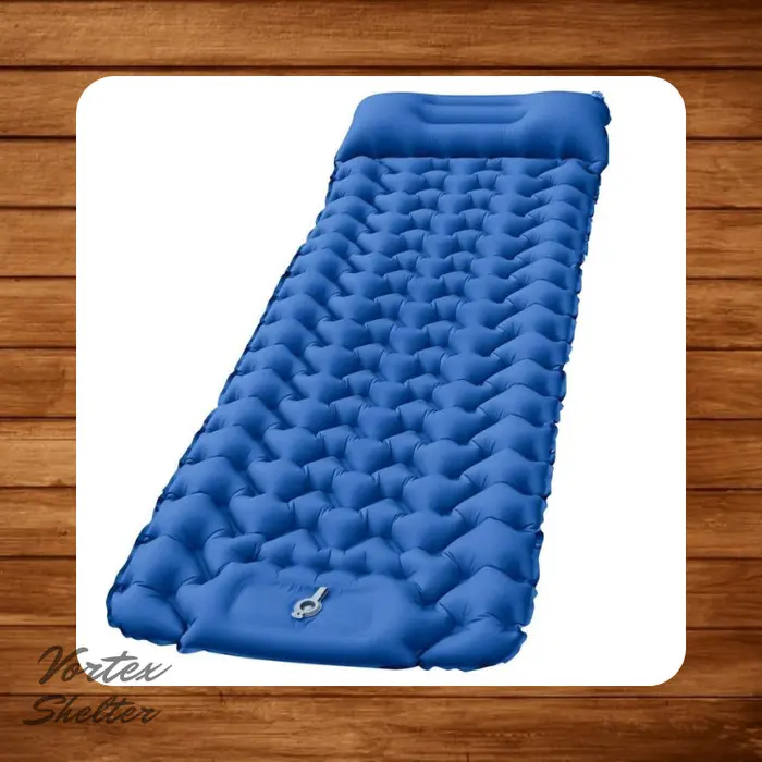 Kasur Matras Angin Tiup Inflatable Portable Tidur Camping Bed Sleeping Pad Nylon 20D