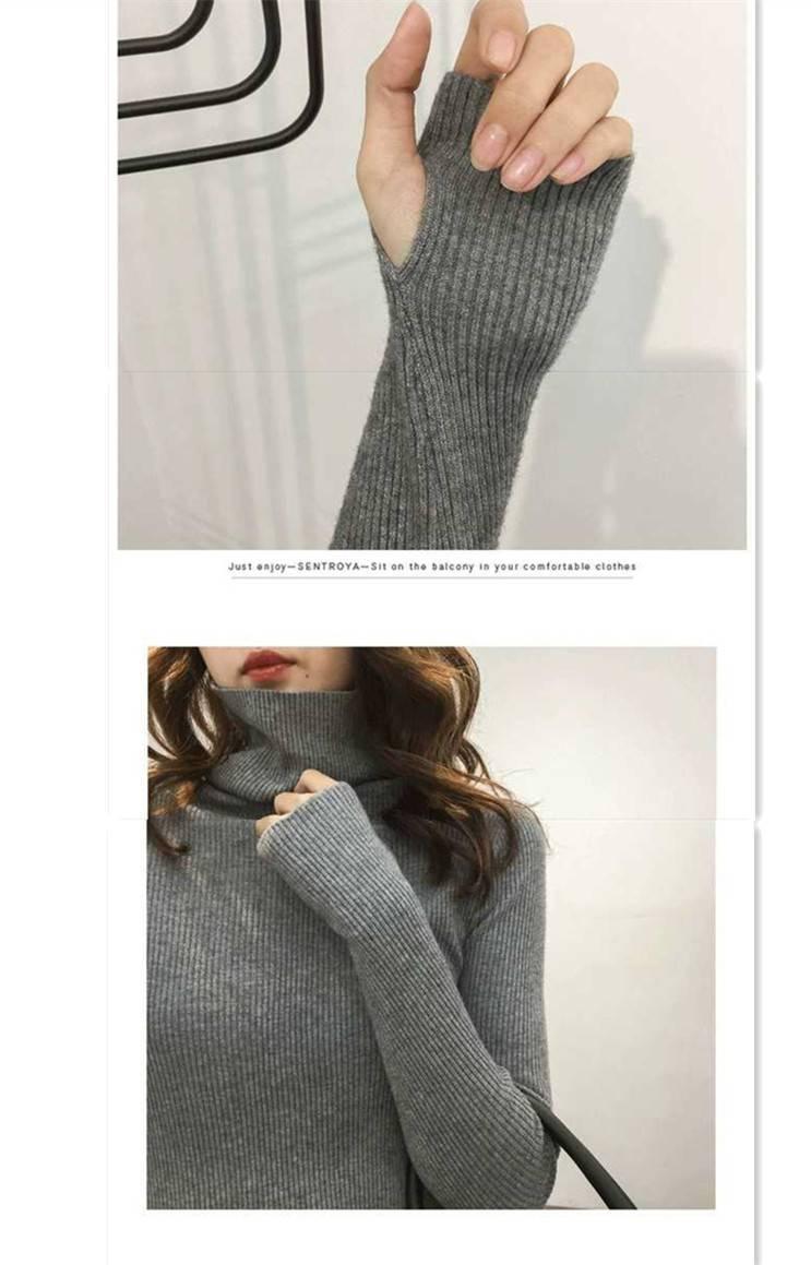 Product Introduction of Áo Len Cổ Lọ Màu Trơn Phong Cách Hàn Quốc, Áo Len Mỏng, Áo Len Mỏng, Áo Dưới 20