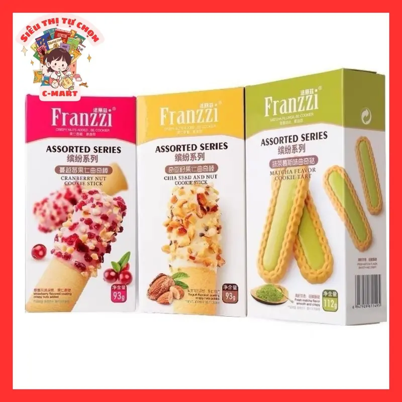 Bánh quy Franzzi mix hạt 3 vị hộp 93g Ăn Vặt 0