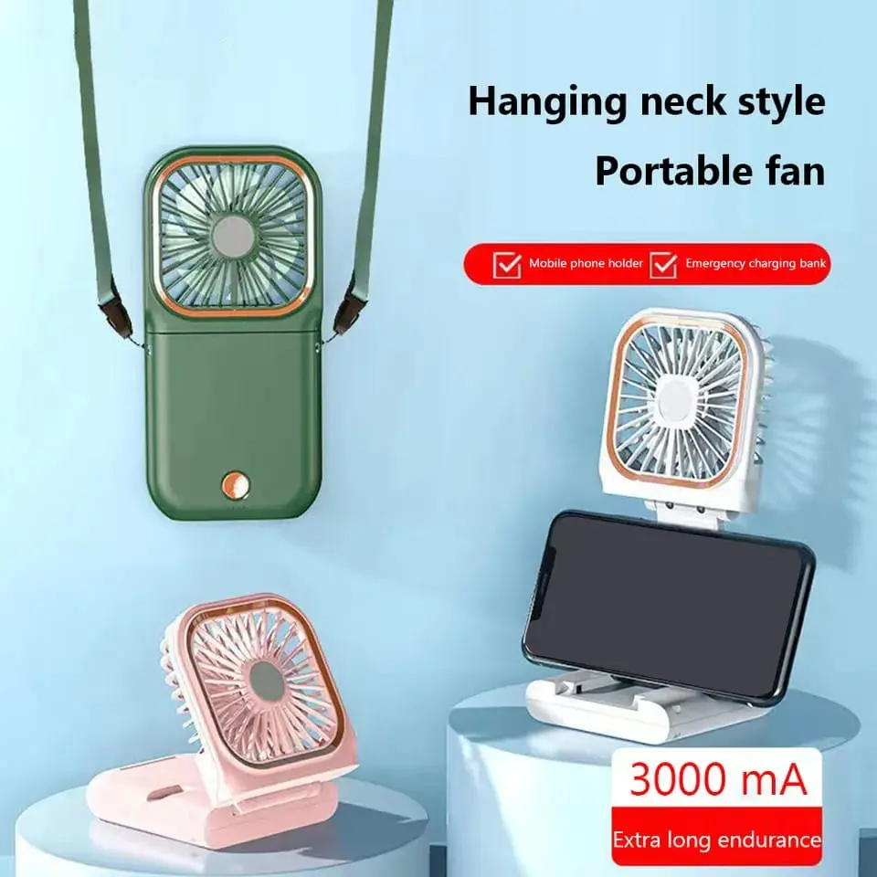 KIPAS HOLDER PORTABLE MINI GANTUNG LEHER'