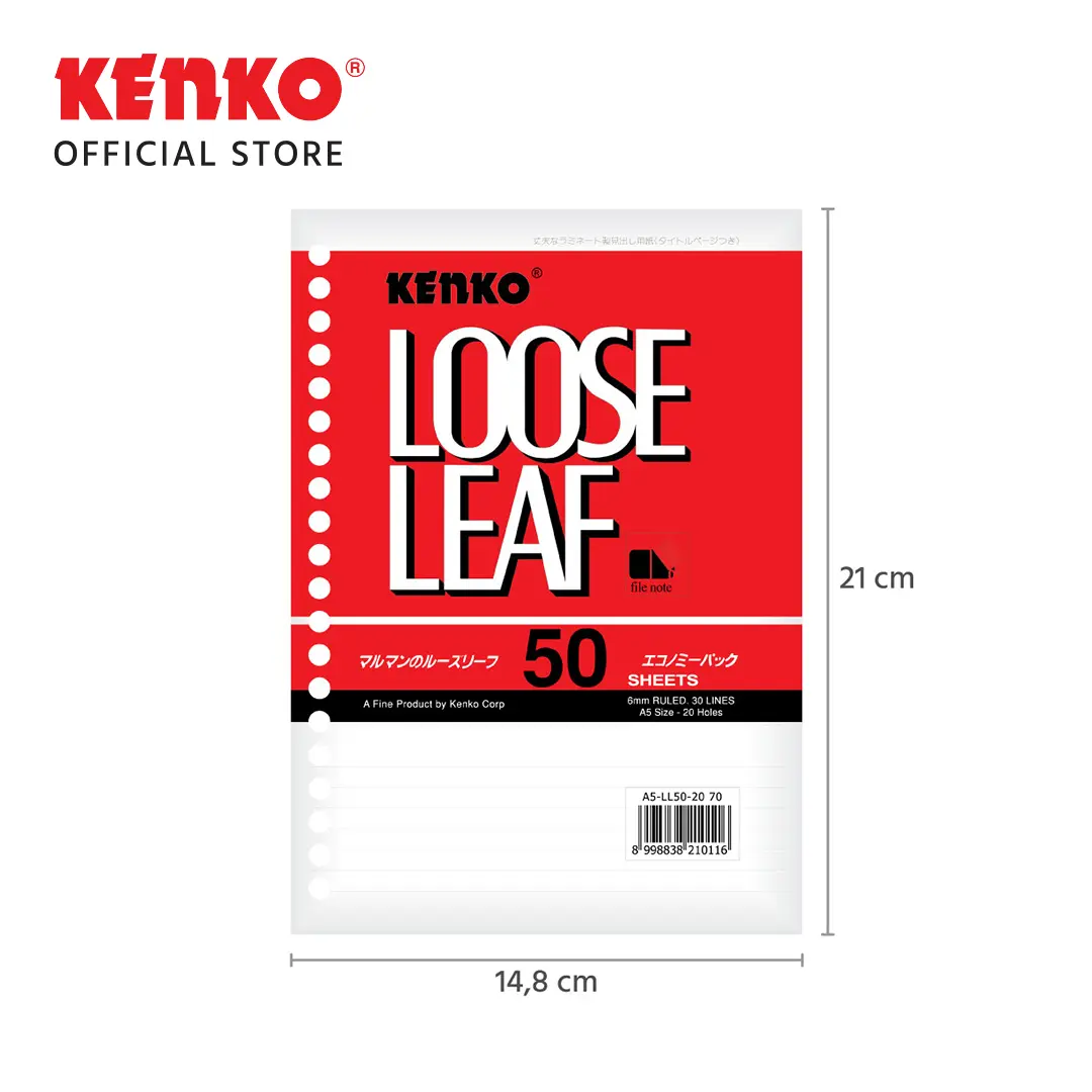 KENKO LOOSE LEAF A5-50-2070 ( 50 SHEET ) - 1 SET