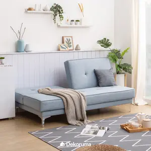 Dekoruma Shino Sofa Bed Kain Lipat Minimalis | Sofabed Ruang Tamu - Biru