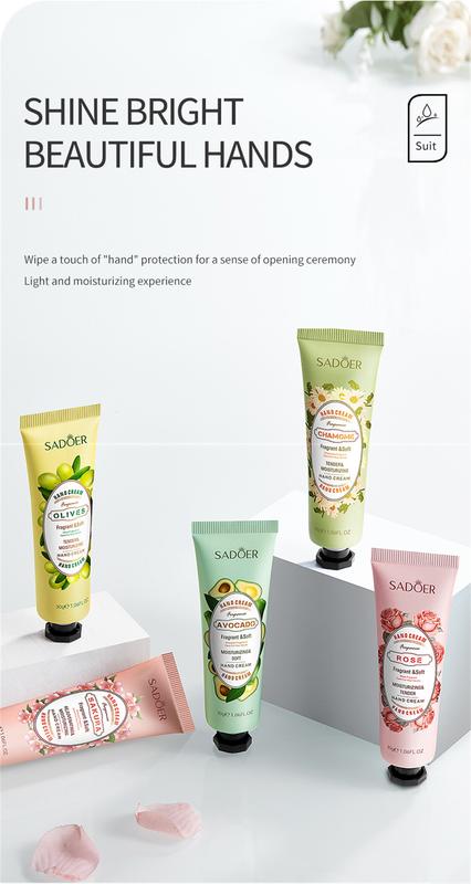Product Introduction of SADOER 30g Moisturizing Hand Cream Anti-cracking Wrinkle Removal Whitening Nourishing Hand Care 20