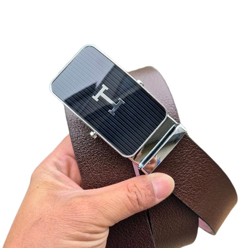 [Truyền Thồng] Thắt Lưng Nam Da Trâu Nguyên Miếng Đầu Khóa Lăn Kính Sáng Bóng Dây Bản 3,6cm Tiêu Chuẩn