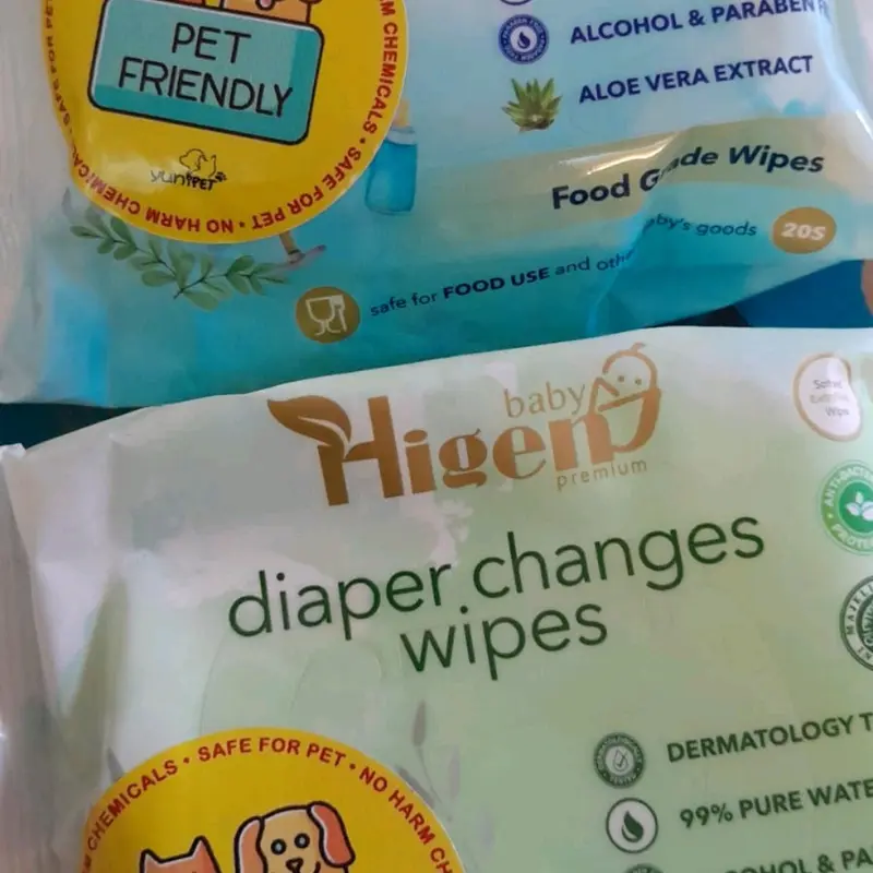 HIGEN WIPES TISSUE BASAH PET DOG CAT RABBIT ALL NATURAL 0