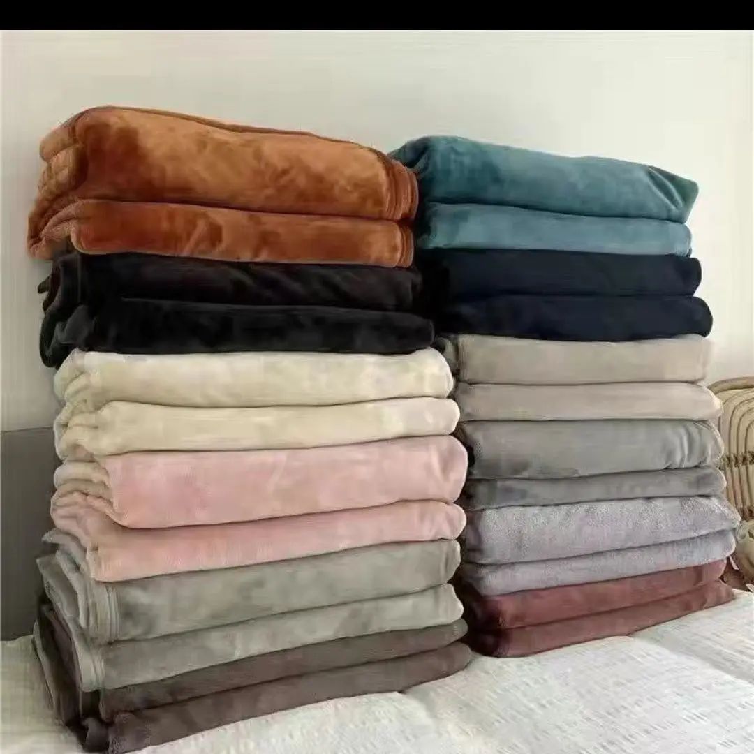 Chăn len, màu Trơn làm bằng lông cừu san hô, thích hợp cho tất cả các mùa, có thể được sử dụng làm ga trải giường hoặc ga trải sofa, hoặc thảm tập yoga, mùa hè và mùa hè, cũng có thể được sử dụng làm chăn điều hòa không khí